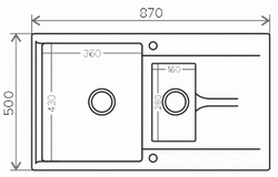 Мойка POLYGRAN BRIG-870 песочный № 302