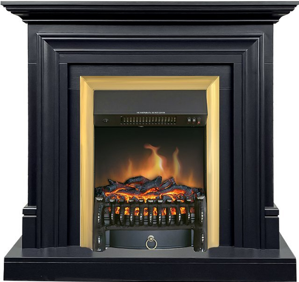 Каминокомплект Bradford - Серый графит с очагом Fobos FX Brass