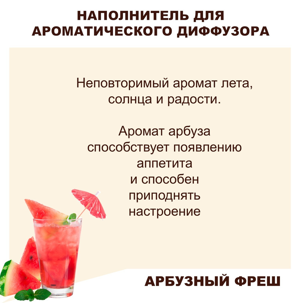 АРБУЗНЫЙ ФРЕШ - Наполнитель для ароматического диффузора