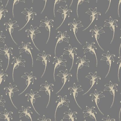 Золотая лилия на темно-сером фоне. Золотой лилейник.