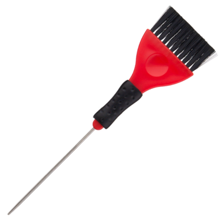Maple-X Кисть для окрашивания волос с металлической спицей (красная)