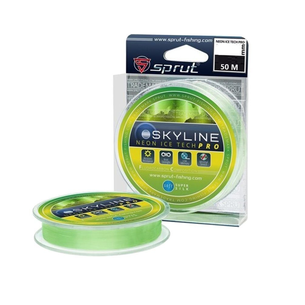 Леска для зимней рыбалки Sprut SKYLINE IceTech PRO Titanium (0,185mm/50m), 1 штука