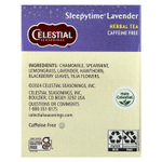 Celestial Seasonings, Herbal Tea, Sleepytime® и лаванда, без кофеина, 20 чайных пакетиков, 30 г (1,1 унции)