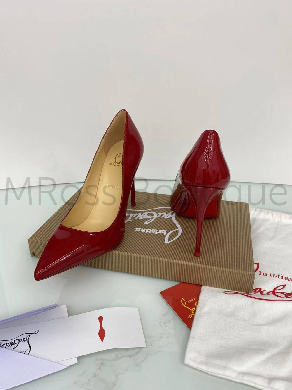 Красные туфли лодочки Christian Louboutin Kate 10 см