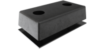 Бампер (буфер) резиновый упорный БР-450 с комплектом креплений