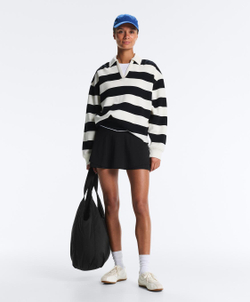 Oysho Мини-юбка Comfortlux с высокой посадкой и кантом, черный