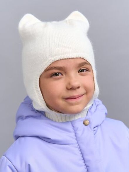 Капор из ангоры "Молоко"