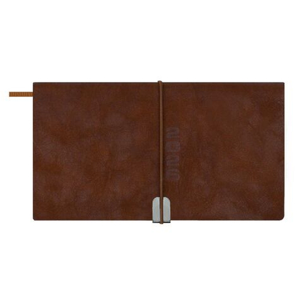 Планинг дат. 2026г 175*95мм 64л., кожзам., мягк.пер. "Тиволи глосс коричневый" резинка,ляссе