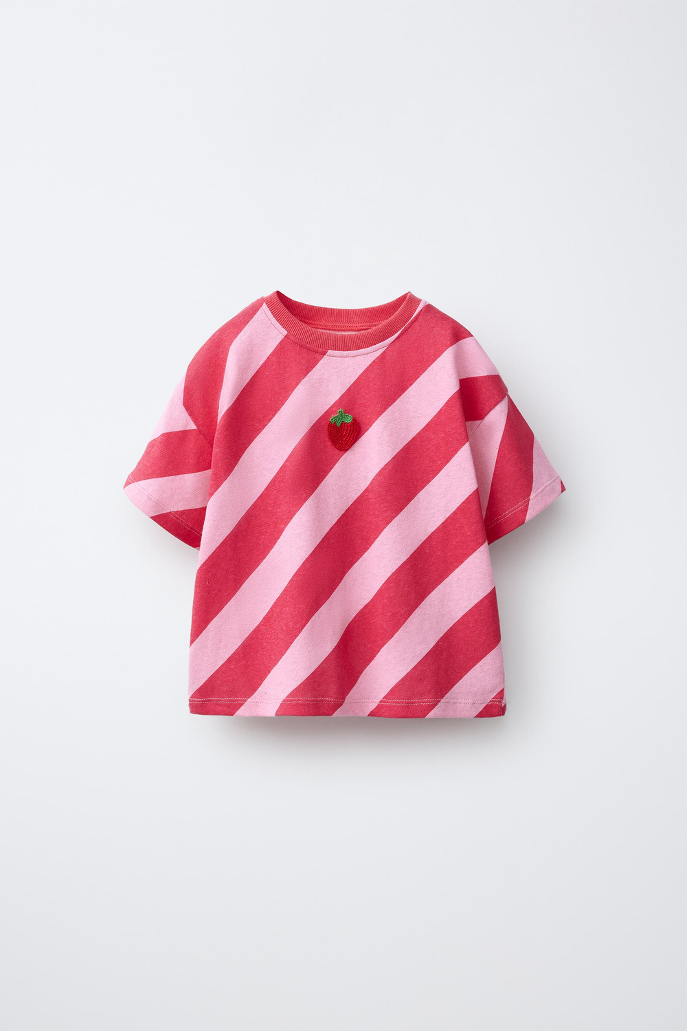 ZARA ФУТБОЛКА В ПОЛОСКУ, КРАСНЫЙ