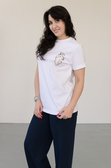 Футболка сердце без цветов