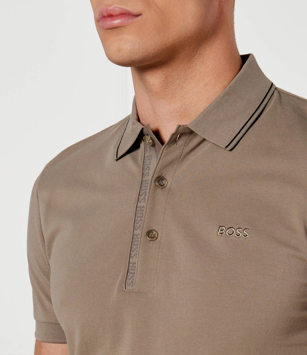 Поло paule 4 BOSS GREEN - хаки(50506195)