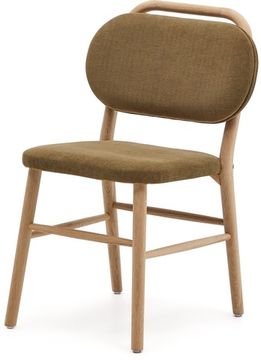 Helda Стул из зеленой синели и массива дуба La Forma Испания 