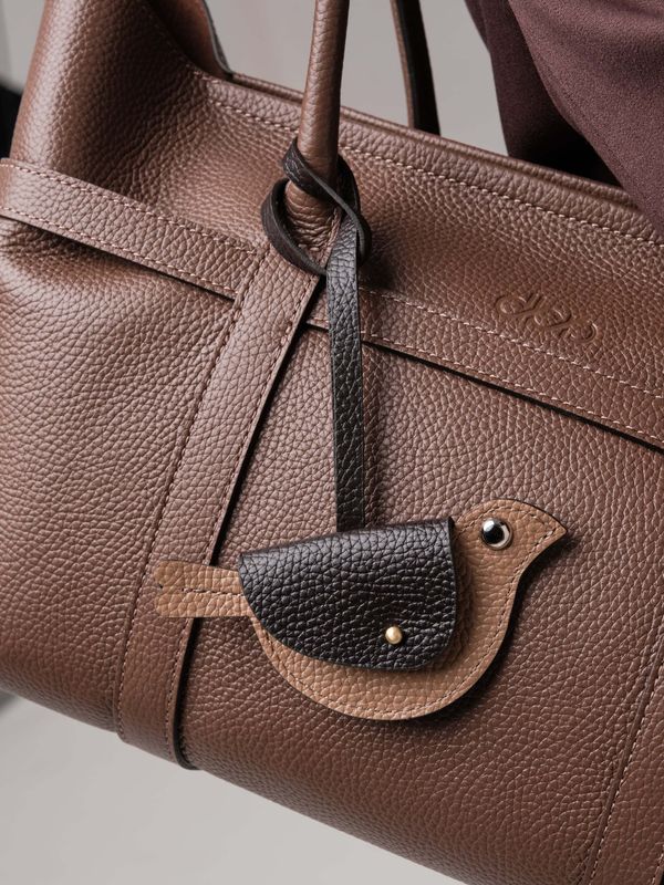 Женская кожаная сумка DBR 31229 коричневый какао