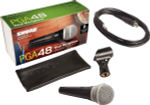 SHURE PGA48-QTR-E кардиоидный вокальный микрофон c выключателем, с кабелем XLR -1/4'