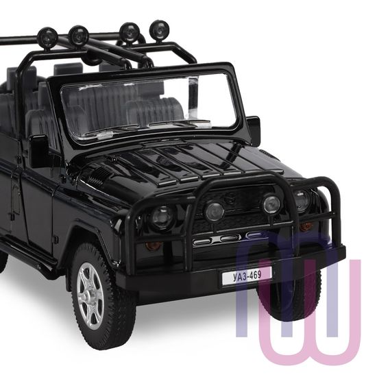 МОДЕЛЬ МАШИНЫ 1/24 УАЗ-469 ЧЕРНЫЙ