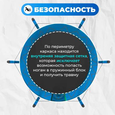 Батут с сеткой, диаметр 12 фт
