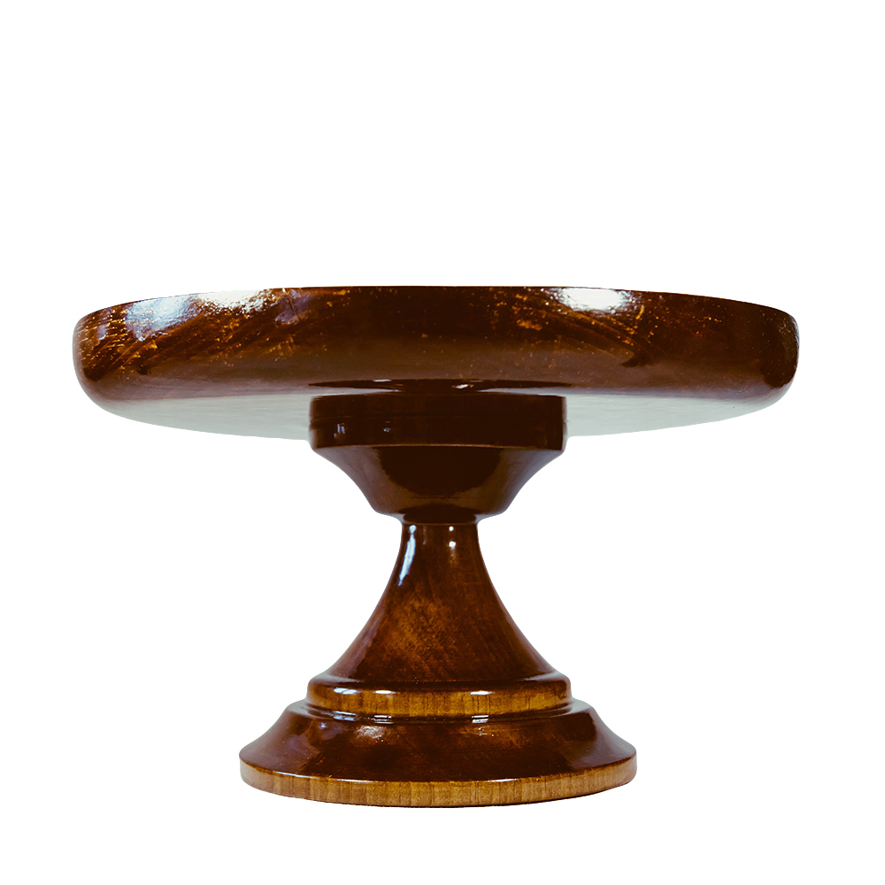 Деревянная тортница, подставка для копкейков и тортов из сибирского кедра 250мм. TR2