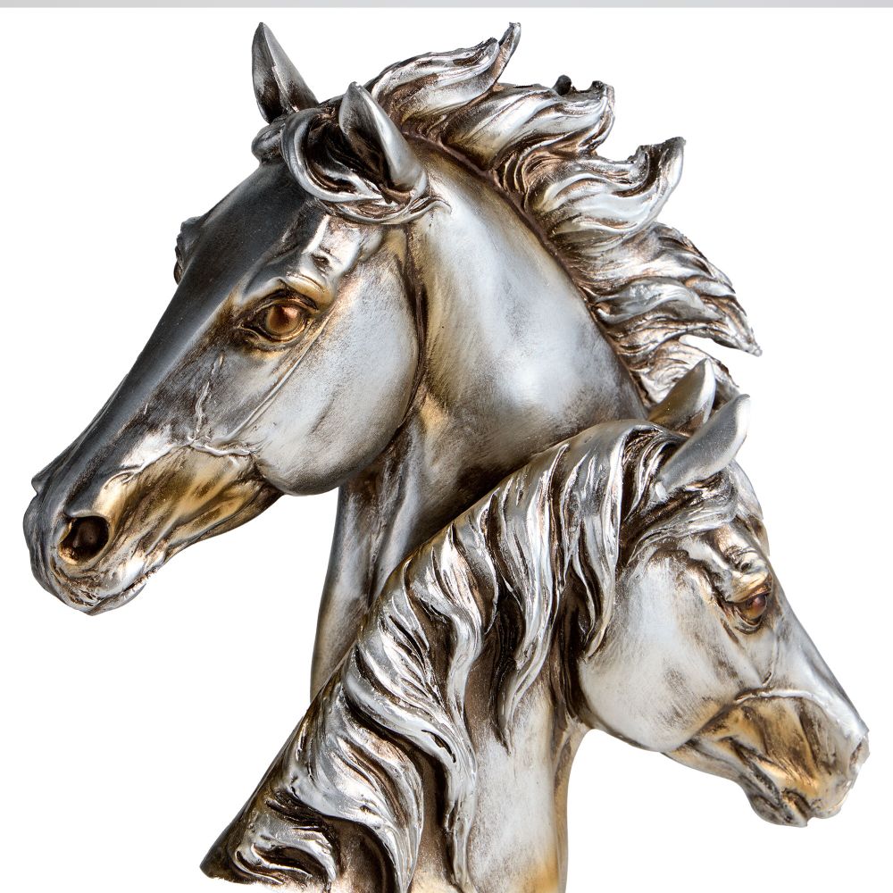 ФИГУРКА ДЕКОРАТИВНАЯ "БЮСТ ЛОШАДЕЙ" 19*9,3*28,5 СМ