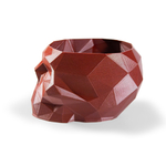 Череп-Ваза для конфет/карандашей, 3D Печать, полигональная, бордовая