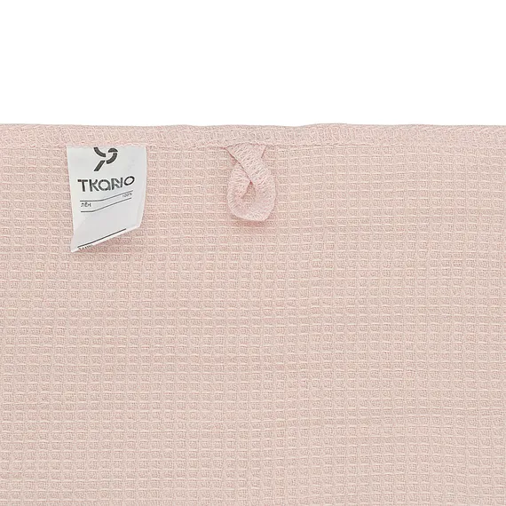 Набор из двух вафельных полотенец изо льна цвета пыльной розы из коллекции essential, 50х70 см