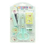 Канцелярский набор Basir с ножницами, степлером, скобами и скотчем, серия "Авокадо",ассорти