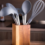 Набор кухонных принадлежностей 7 пр, силикон, на подставке, Kamille, 5034