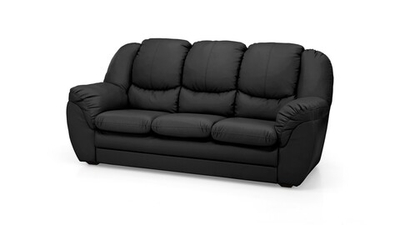 Диван Нимфа трехместный (французская раскладушка) Madras 21 216*110*103 см, Черный Натуральная кожа Французская раскладушка Фиеста