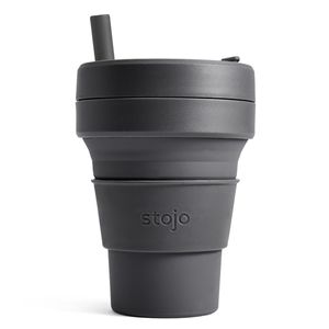 Стакан складной силиконовый Stojo Biggie Carbon, 16 oz / 470 мл