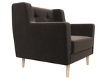 Кресло Брайтон, Коричневый, Велюр, 108868
