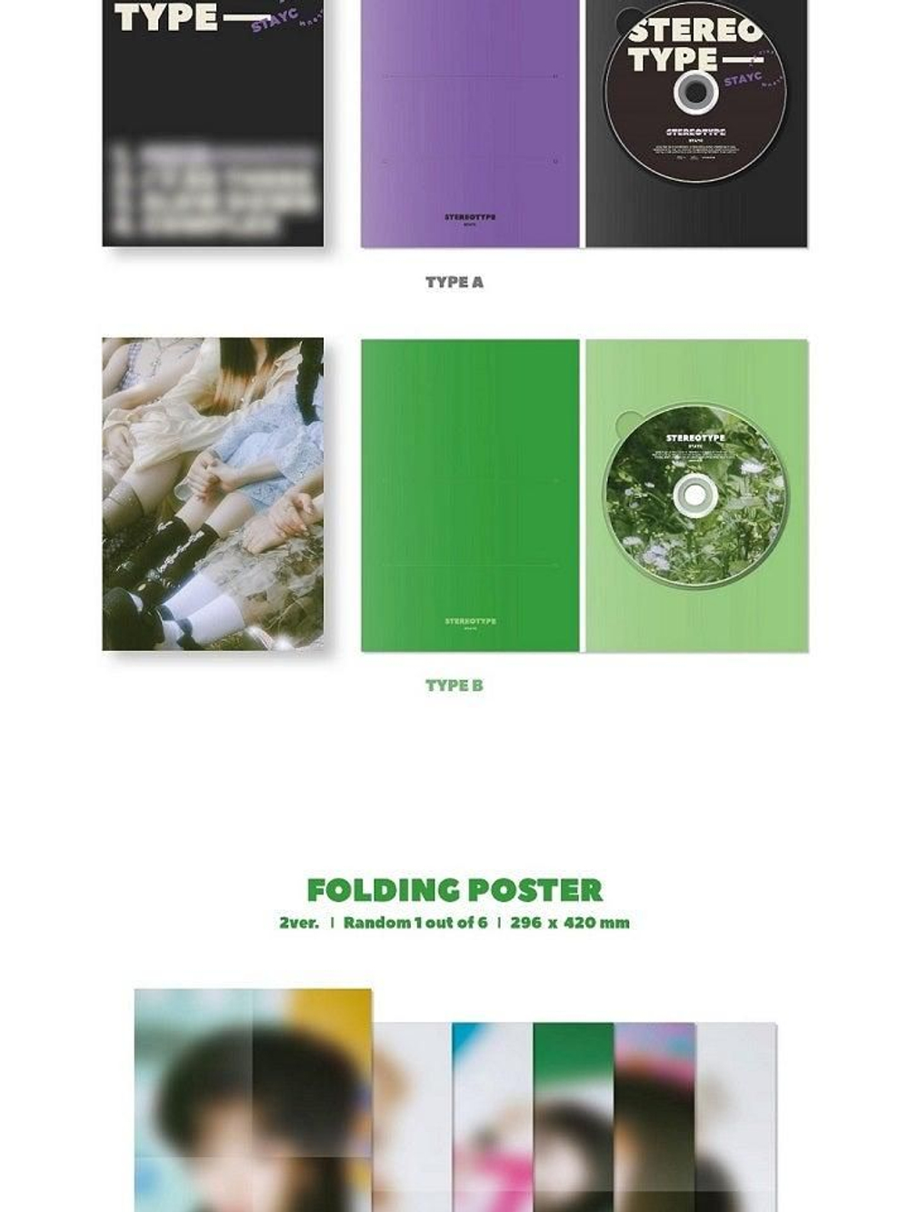Альбом STAYC - STEREOTYPE 1st Mini Album 2 Version SET