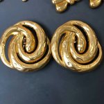 Серьги Лабиринт, Золотые