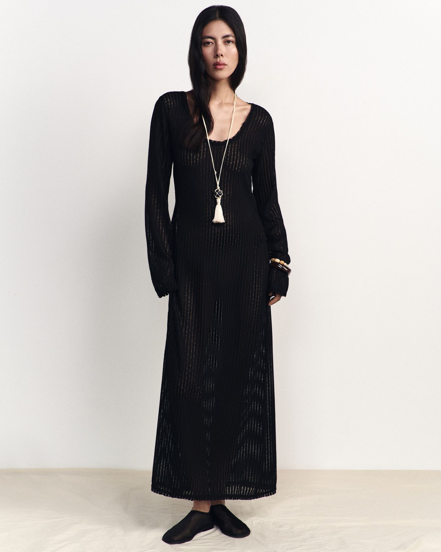 Платье с О-вырезом