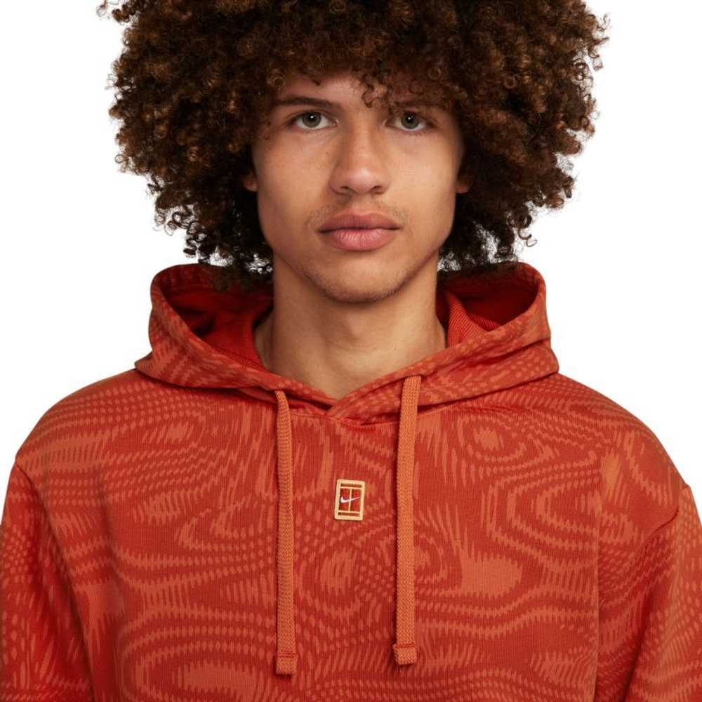 Мужская теннисная кофта Nike Court Heritage Dri-Fit Fleece Tennis Hoodie - Коричневый
