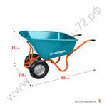 GRINDA GP-1, кузов увеличенного объема 260 л, г/п 120 кг, ударопрочный пластик, PROLine (422401)