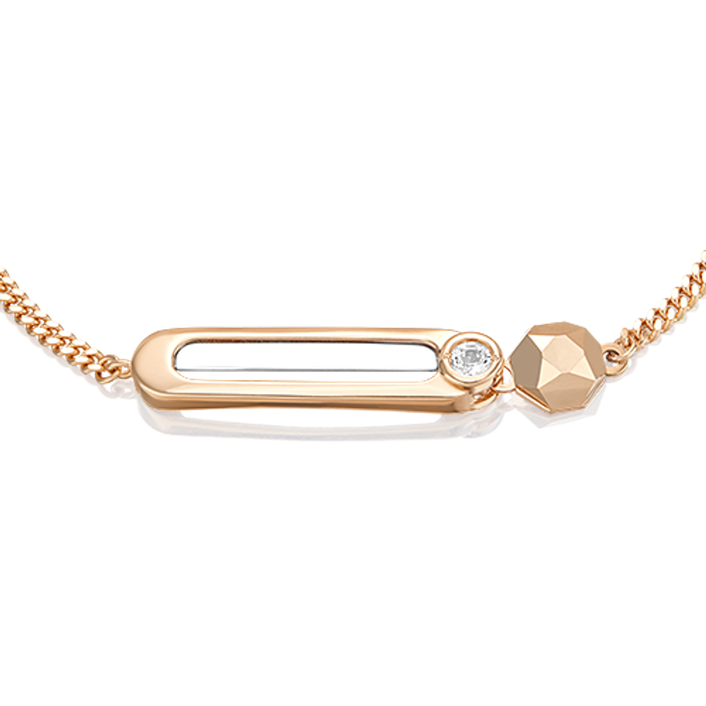 Браслет из комбинированного золота c натуральным топазом white Артикул: 05-0752-00-201-1111