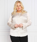 сатиновая блузка fascia plus size Persona by Marina Rinaldi - песочный(1193312)