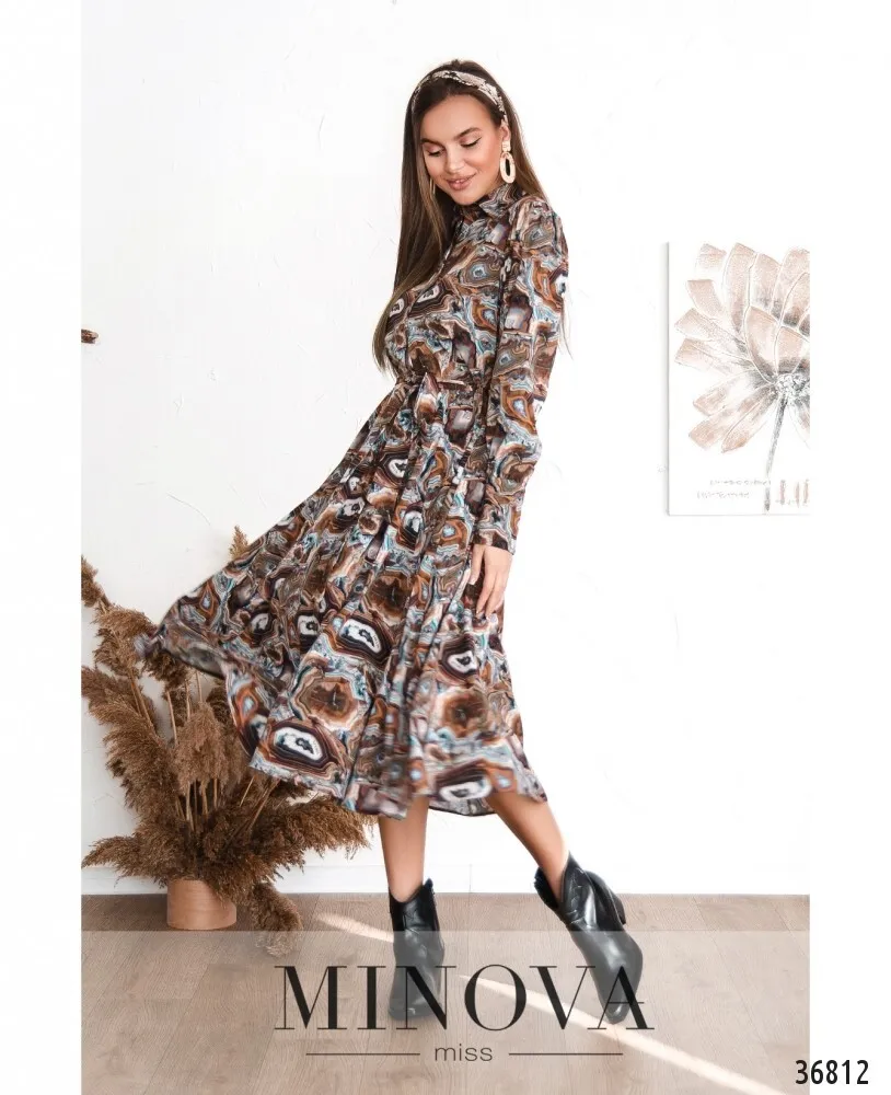 Платье 3133-коричневый Minova