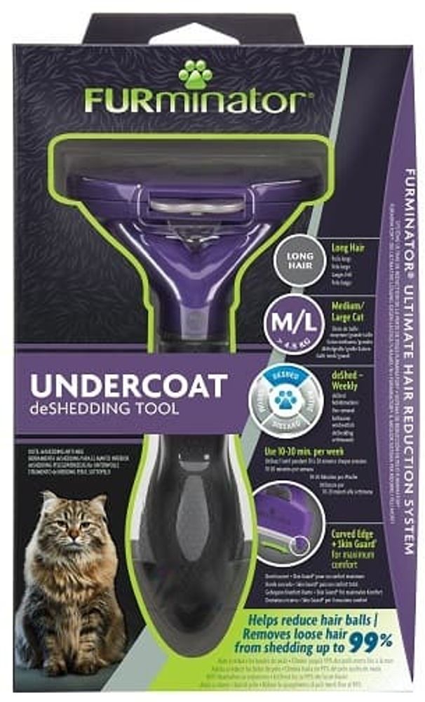 FURminator M/L для больших кошек c длинной шерстью