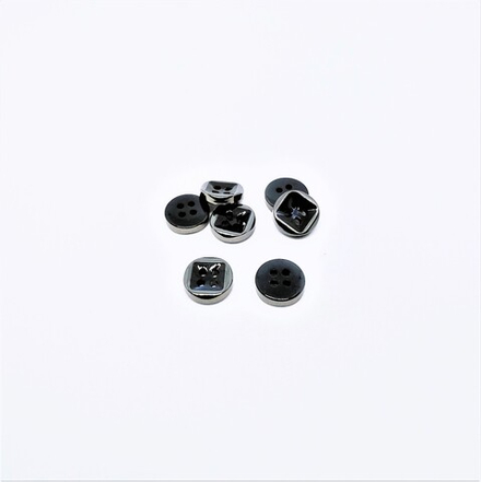 Пуговицы №558, 10мм, цв.черный (CX P-420)