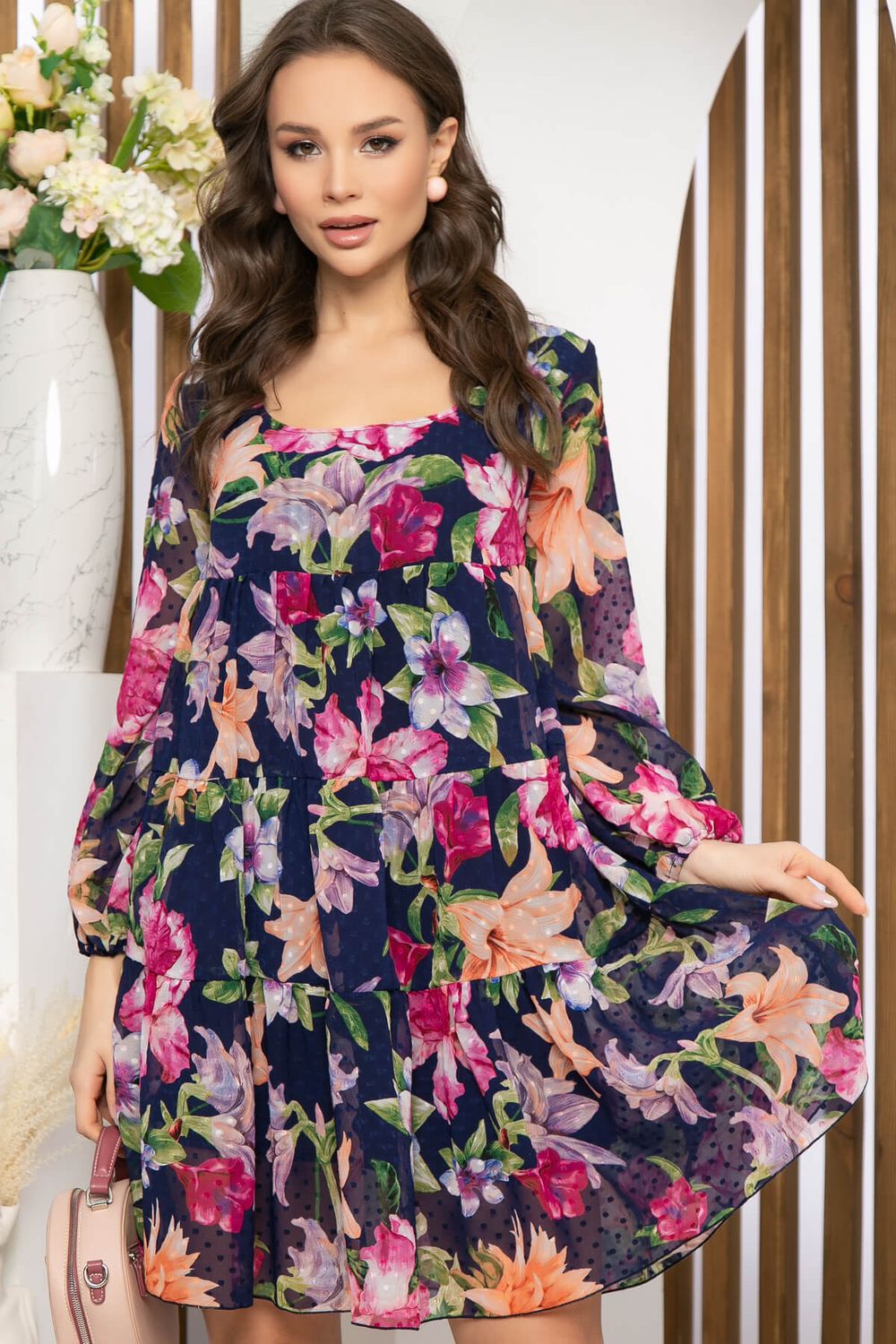 Платье "Милее всех" (синее) П5279 LT Collection (Акция)