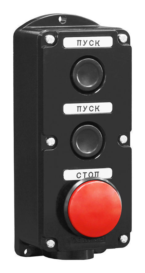 Пост кнопочный ПКЕ 222-3 У2 красный гриб IP54