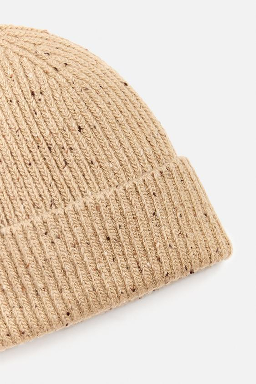 ZARA ШАПКА ИЗ РЕЛЬЕФНОЙ ПРЯЖИ, СВЕТЛО-КОРИЧНЕВЫЙ