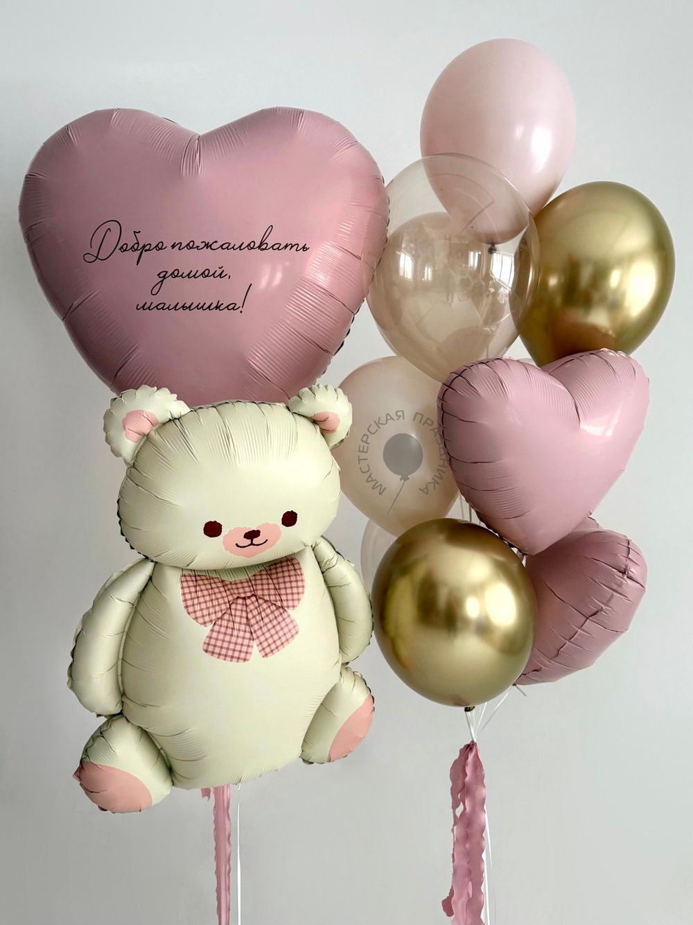 Воздушные шары на выписку для девочки №8927 