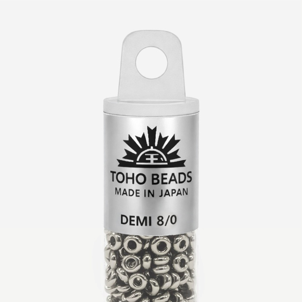 Японский бисер TOHO Demi 8/0 (№711), металлизированный, непрозрачный глянцевый