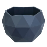 Кашпо для цветов пластиковое 0,45л d-12,3см «Топаз» Антрацит