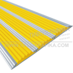 Накладка на ступень противоскользящая в алюминиевом профиле шириной 100 мм, тройная резиновая вставка шириной 29 мм