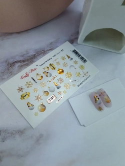 Lucky Rose Слайдеры наклейки для длинных ногтей 081