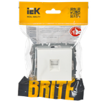 BRITE Розетка компьютерная RJ45 кат.5E РК10-БрБ белый IEK