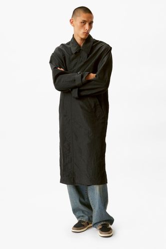 Черный хлопковый тренч Heathen