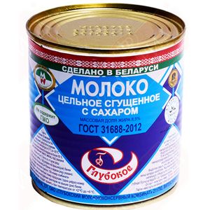 МОЛОКО СГУЩЕННОЕ С САХАРОМ ГЛУБОКОЕ 8,5%, 380ГР